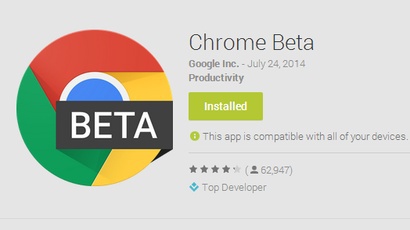 Google Chrome Beta pentru Android trece la Material Design