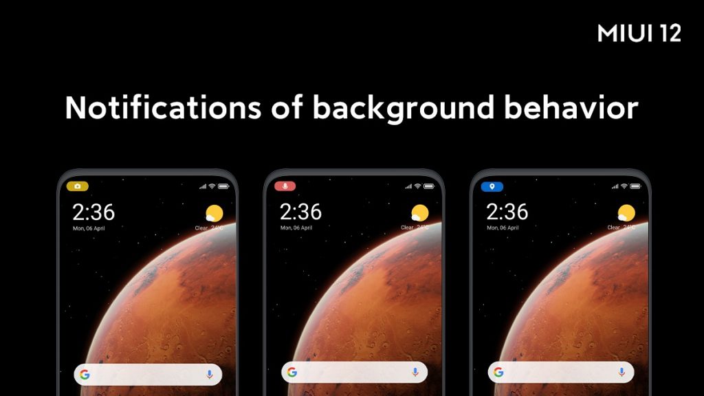 MIUI 12 privacy