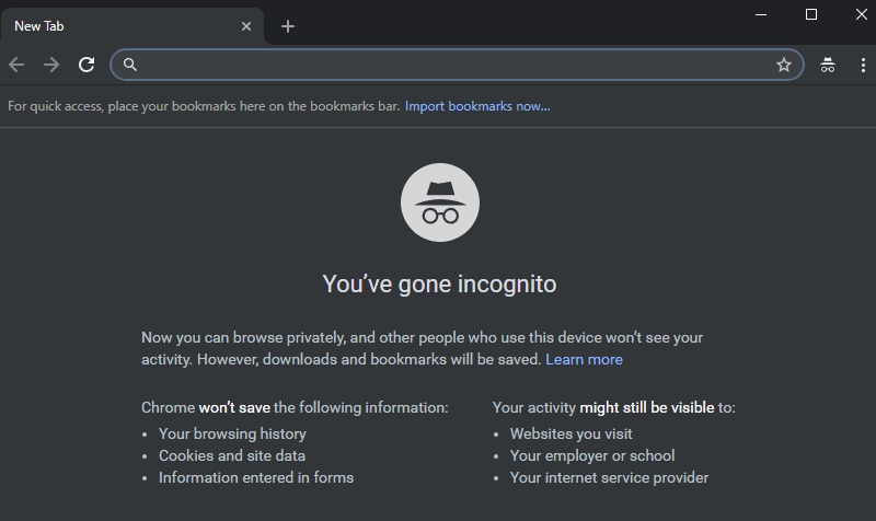 incognito mode google chrome