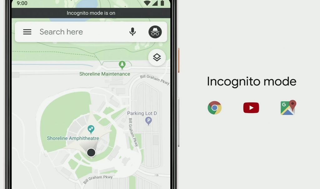 incognito mode maps