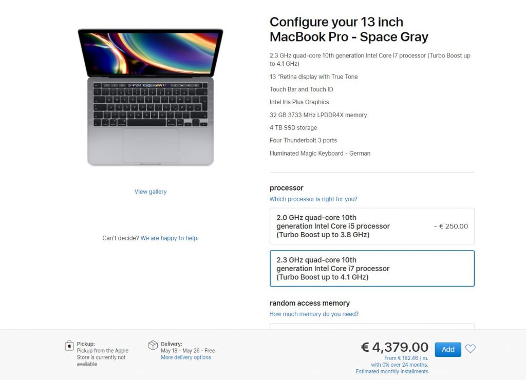 macbook pro 13 full spec