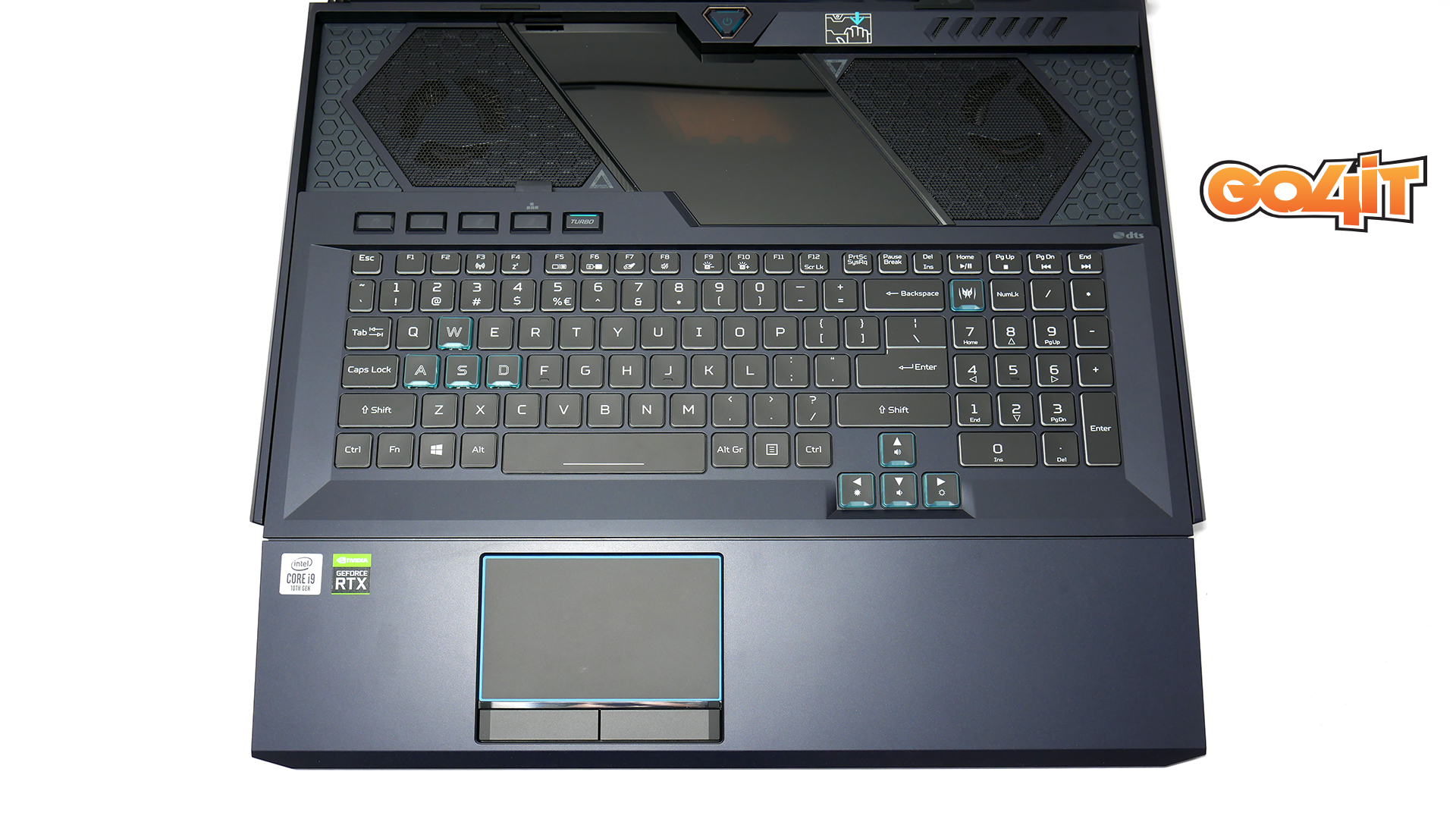 Acer Predator Helios 700 keyboard open