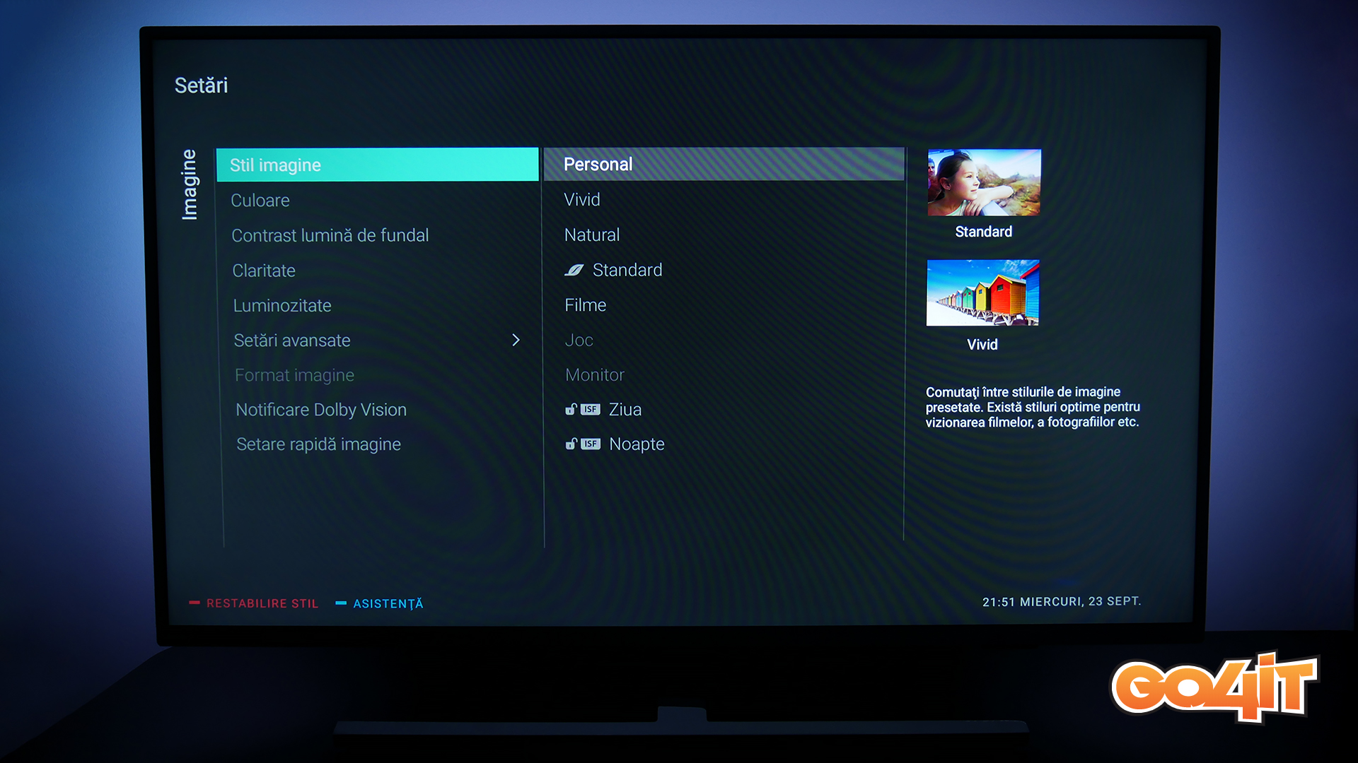 Philips The One settings