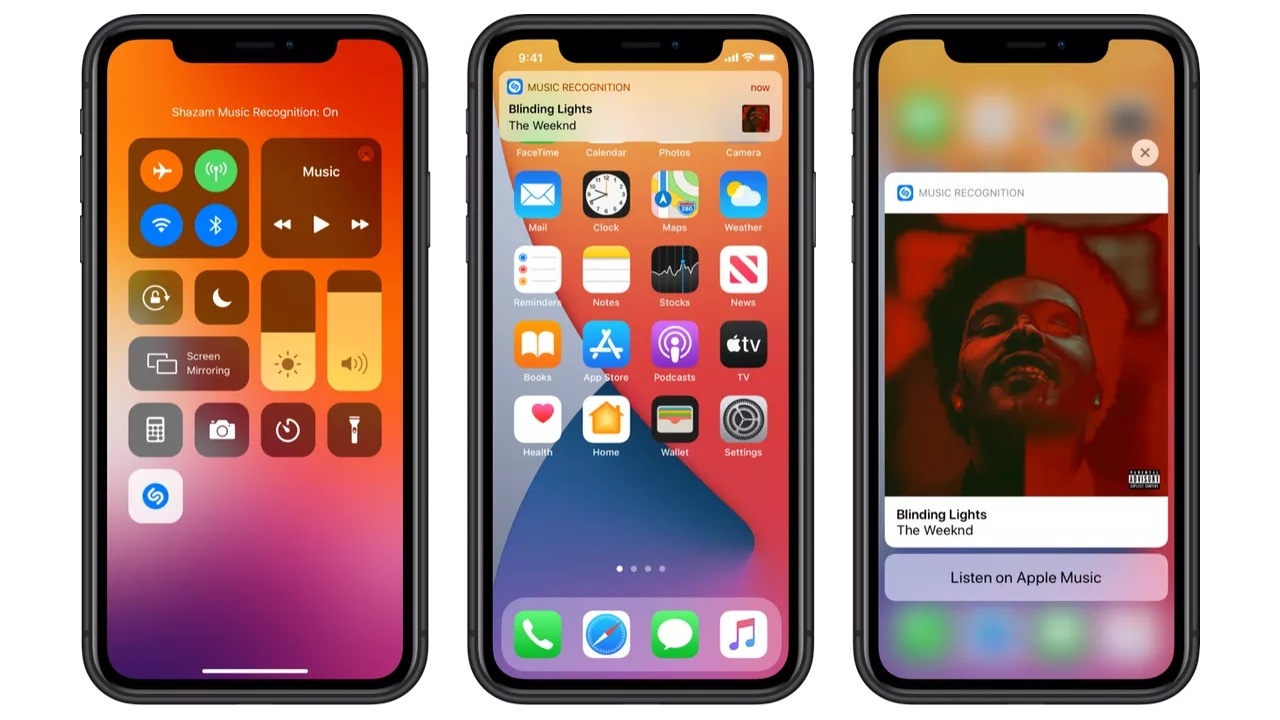 Shazam va fi integrat direct în iOS 14.2 ca funcție rapidă