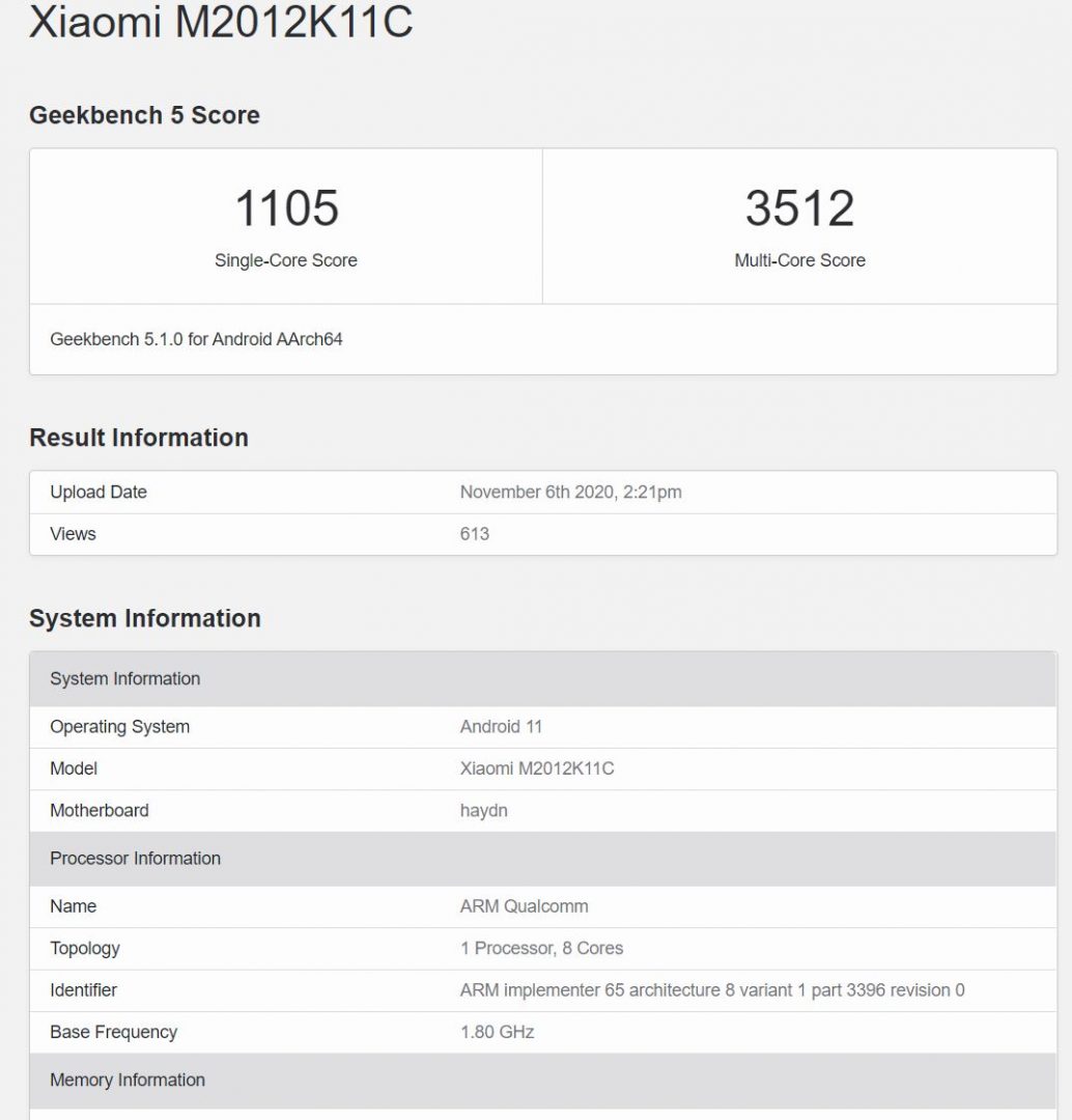 xiaomi snapdragon 875