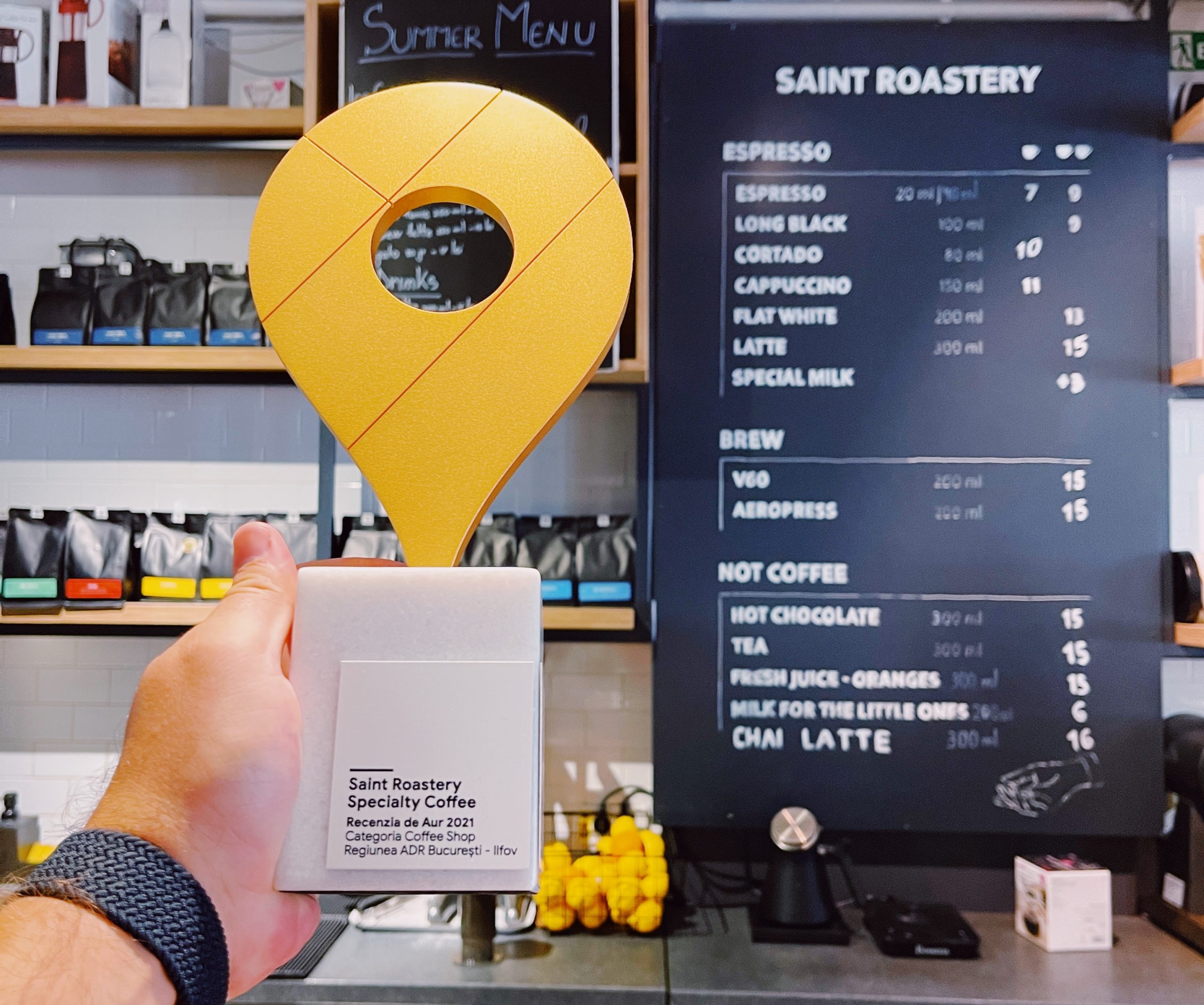Google Maps recenzia de aur saint roastery