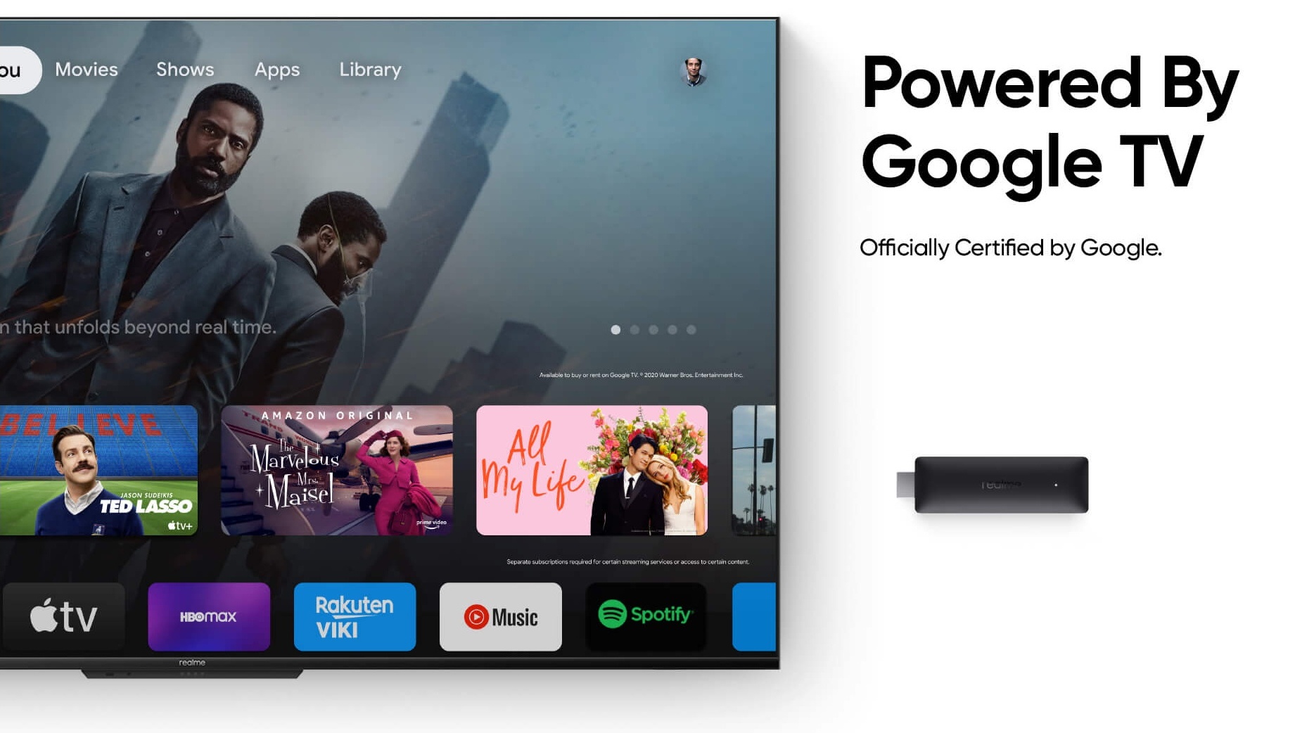 Realme 4K Smart Google TV stick OS
