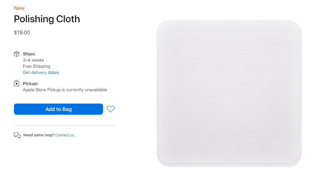 „iCârpa”? Apple a lansat o lavetă care costă 19 dolari