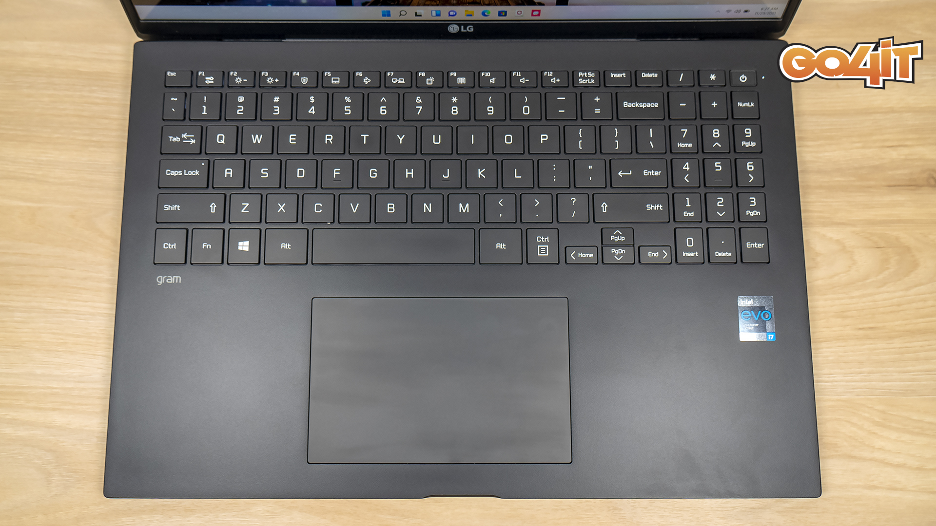 LG Gram 16 keyboard
