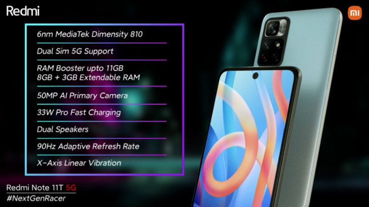Redmi Note 11T specifications