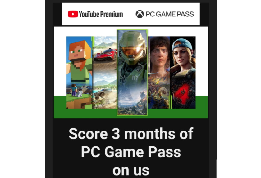 YouTube Premium PC Game Pass