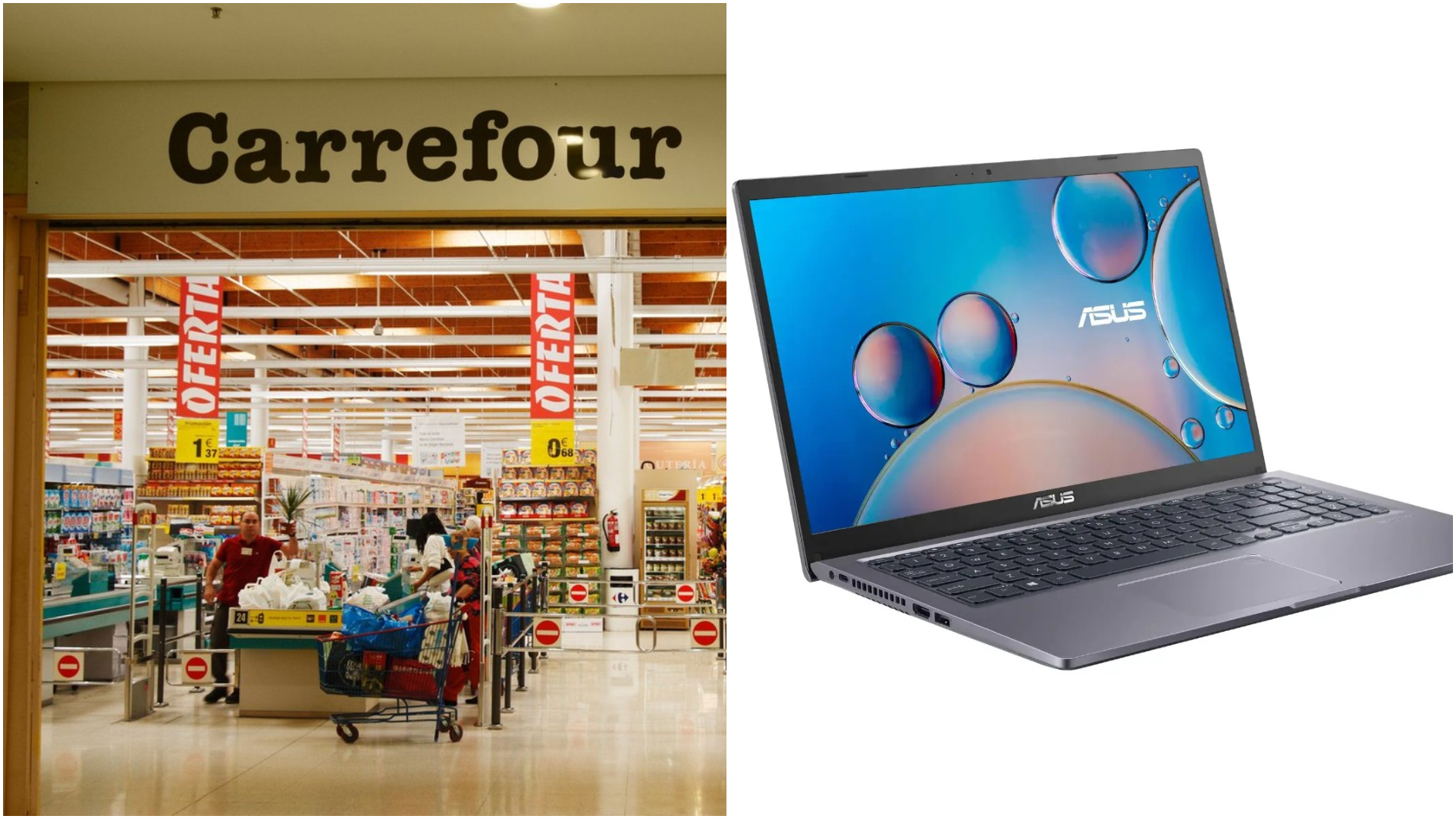 Noile electronice din oferta Carrefour. Laptop ieftin prin programul Rabla