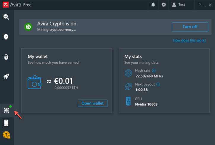Avira Antivirus miner