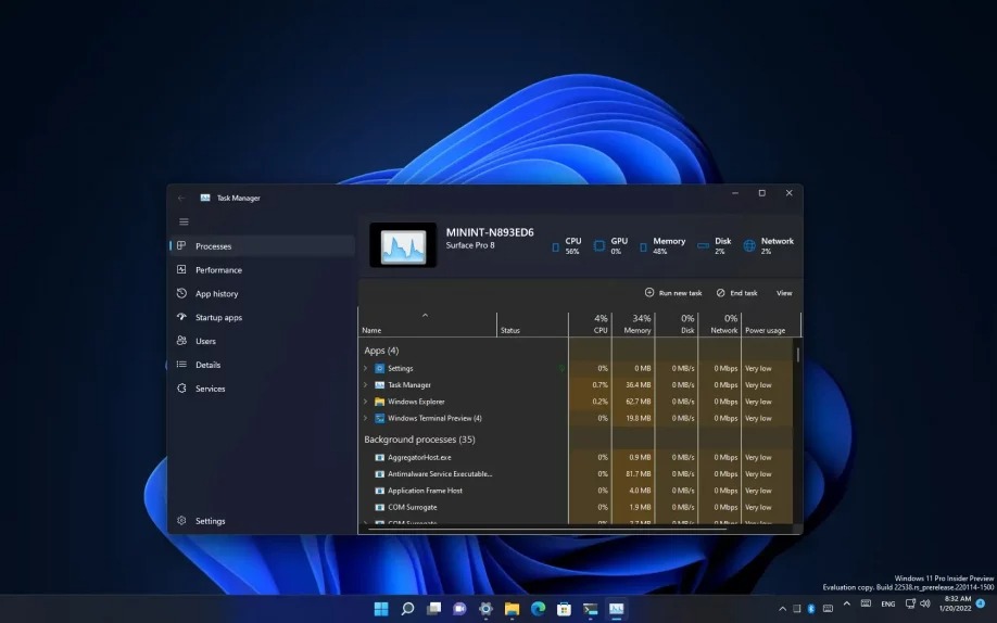 Cum va arăta noul Task Manager din Windows 11. FOTO