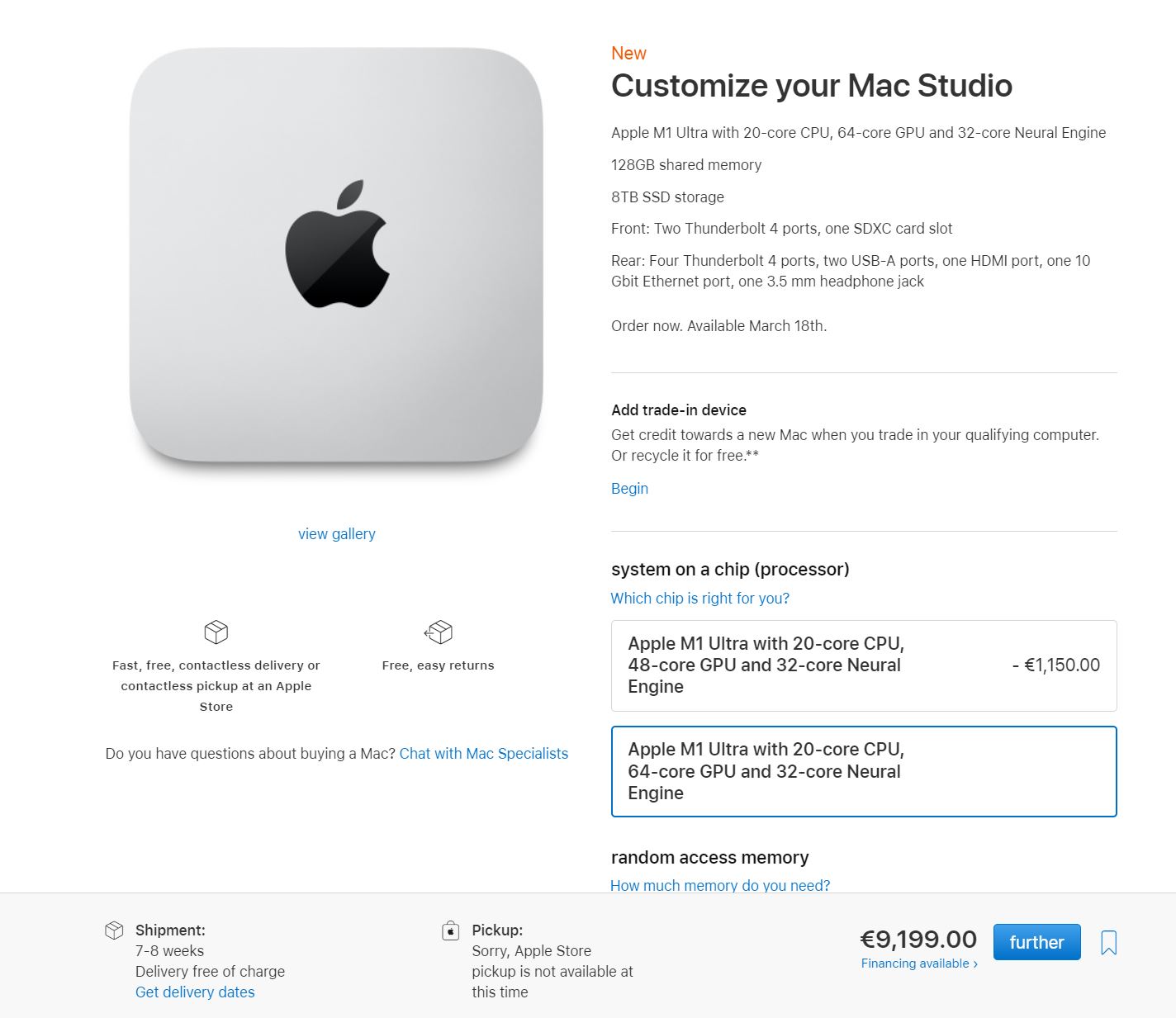 mac studio m1 ultra
