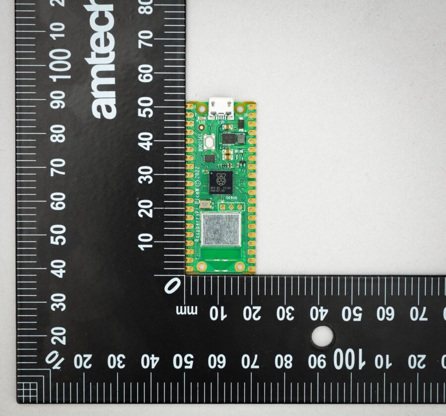 raspberry pi pico w size