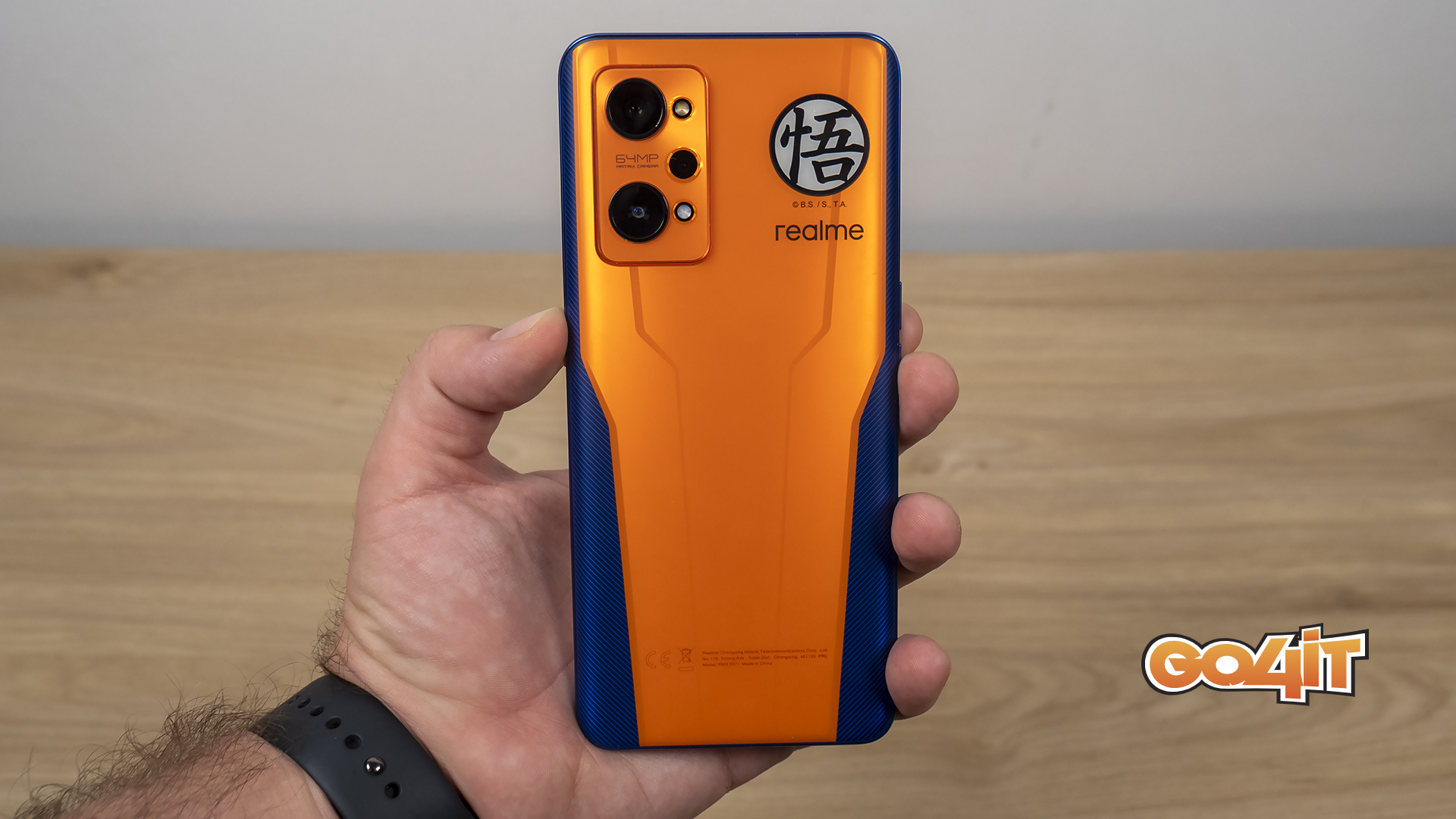 Realme GT Neo 3T Dragon Ball Z back handheld