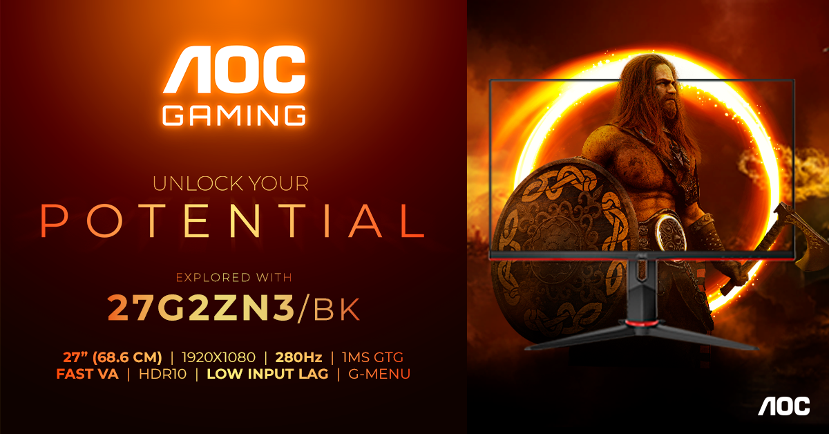 AOC GAMING 27G2ZN3/BK, monitor pentru gamerii competitivi, la un preț accesibil