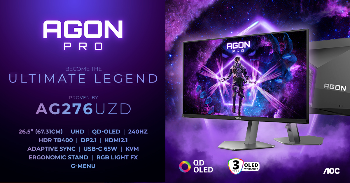  Experiența supremă de gaming 4K cu rată de refresh de 240 Hz și tehnologie QD-OLED avansată