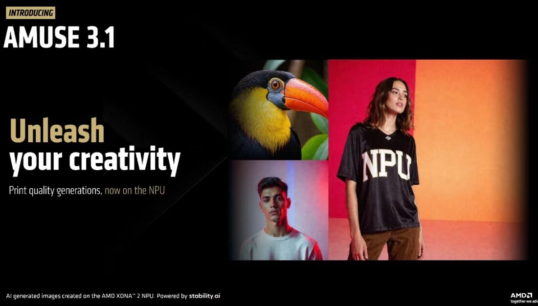 Generare imagini 4MP, compatibilitate Ryzen IA și NPU XDNA, descendare Amuse 3.1 beta pentru laptopuri de la 2024!