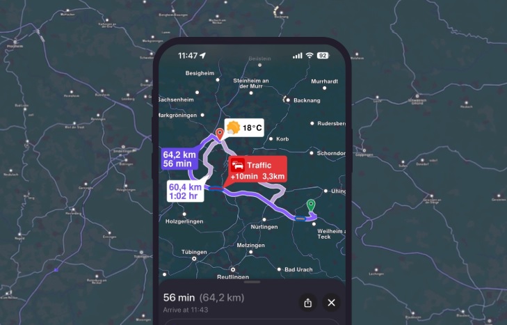 Magic Earth concurează cu Google Maps prin adăugarea unei funcții esențiale pentru șoferi: vitezometru activ în timp real fără destinație predefinită