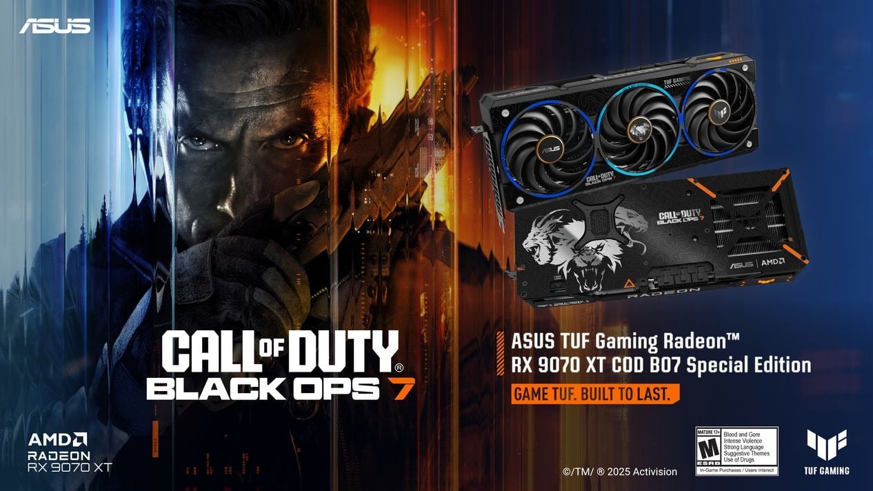 ASUS lansează TUF Gaming Radeon RX 9070 XT Black Ops 7 Fans Limited Edition în România.