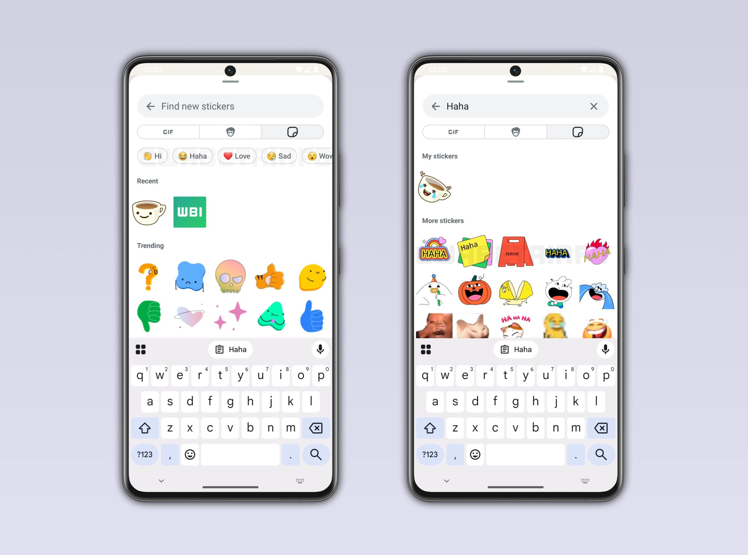 WhatsApp find stickers