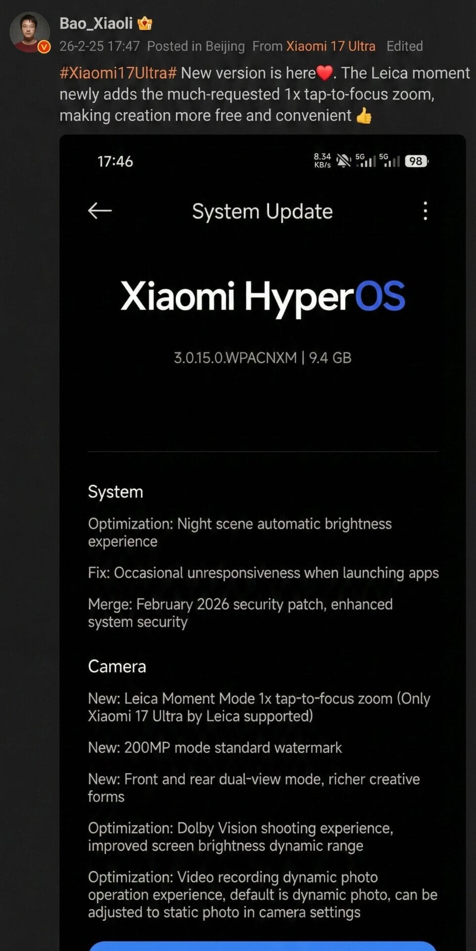 Xiaomi 17 Ultra