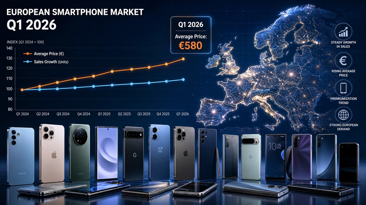 Europa: Piața smartphone-urilor a crescut în T1; ASP a atins record