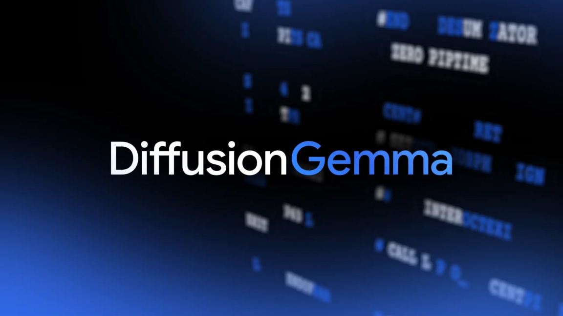 Noul model deschis DiffusionGemma al Google introduce tehnici de generare a imaginilor pentru o generare de text prin IA de aproape 4 ori mai rapidă
