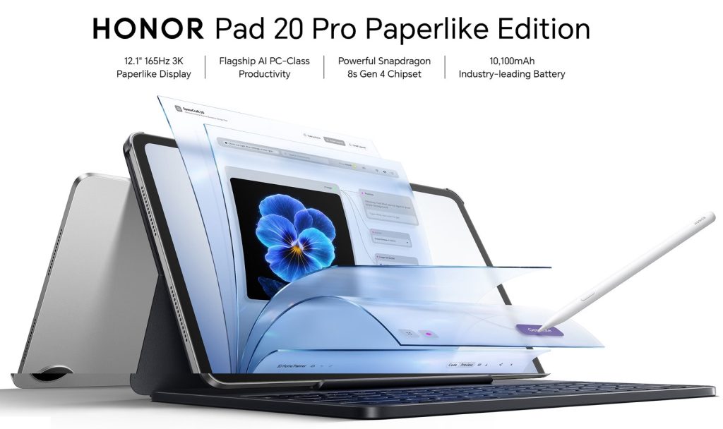 HONOR a lansat Pad 20 Pro Paperlike Edition cu ecran 3K de 165 Hz și baterie de 10.100 mAh