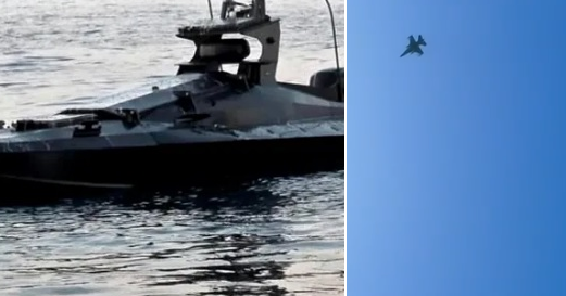 Video – Imagini spectaculoase cu F-16 românesc care lovește drona din Marea Neagră