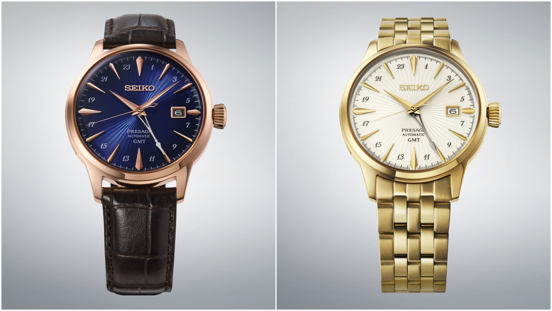 Seiko extinde gama Presage Cocktail Time GMT cu noile ediții Daiquiri și Corcovado