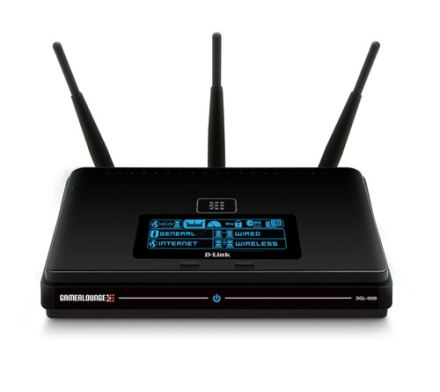 Un router cu suport 802.11n - trei antene pentru MIMO