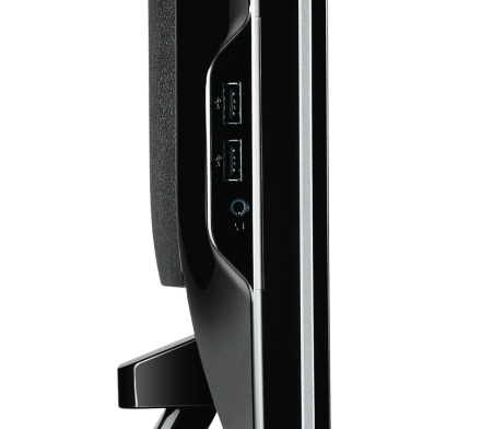 BenQ E2420HD - porturile USB laterale şi ieşirea pentru căşti