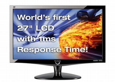 ViewSonic VX2739vm - primul monitor cu timp de răspuns de 1 ms