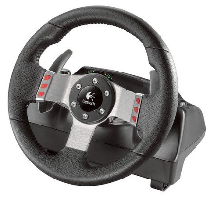 Logitech G27 - volanul din piele, dotat cu LED-uri pentru indicarea turaţiei