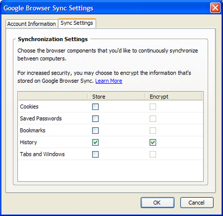 Google Browser Sync