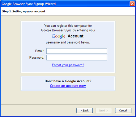 Google Browser Sync
