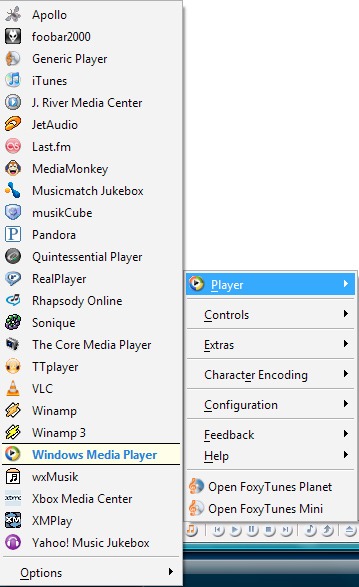 FoxyTunes playere si servicii
