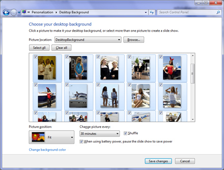 Download temă de Windows 7 - Fetele de la Boat Show