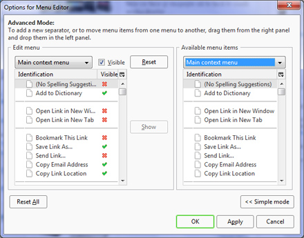 Firefox - Menu Editor Firefox - Menu Editor
