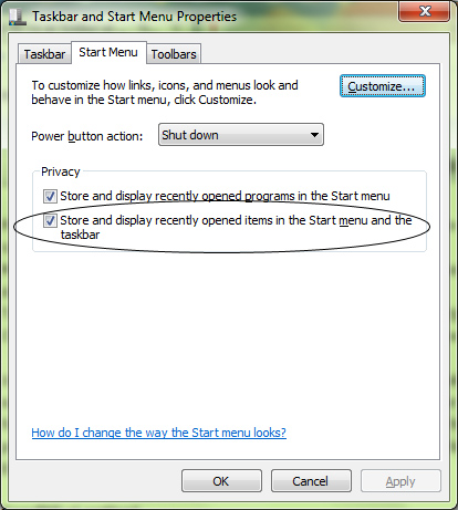 windows 7 jump list