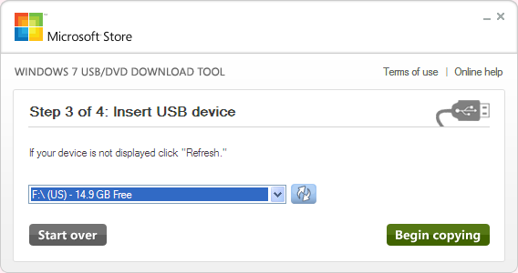Windows 7 USB DVD Download Tool