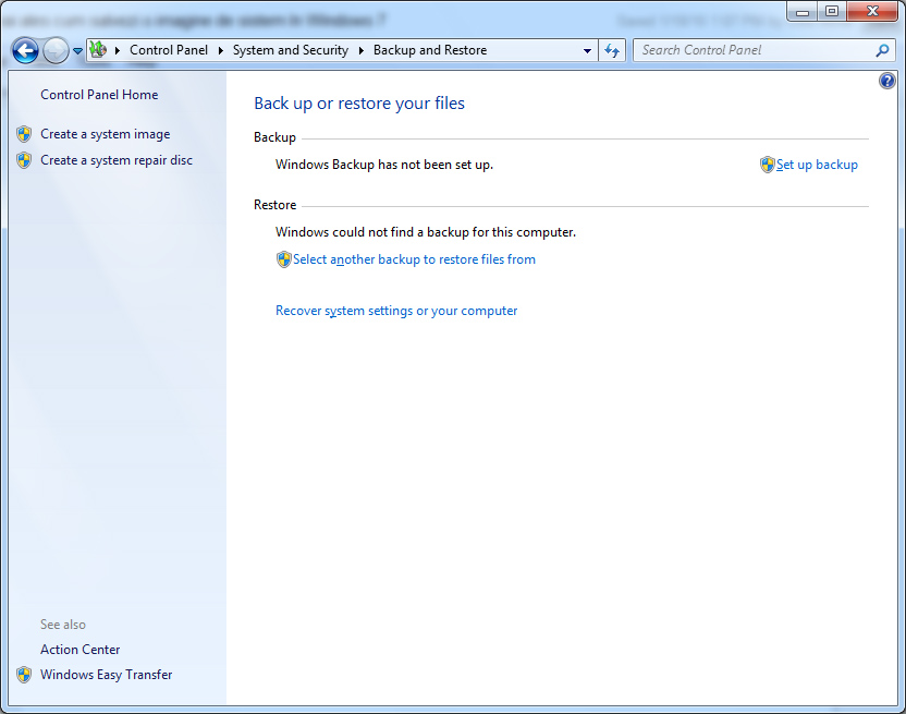 Backup and Restore