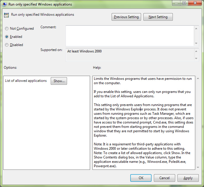 Group Policy Editor