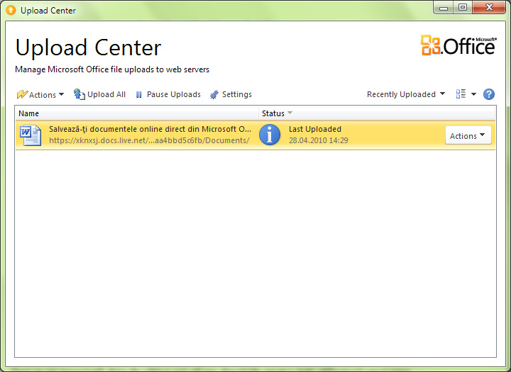 Upload Center