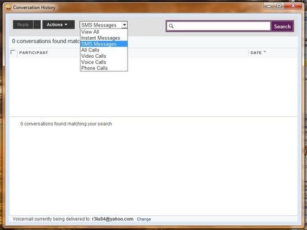 Yahoo Messenger 11 - arhiva de mesaje