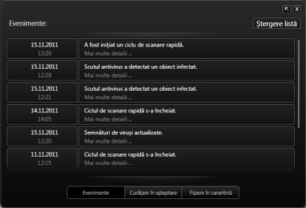 Antivirus Free Edition - fereastra cu notificări