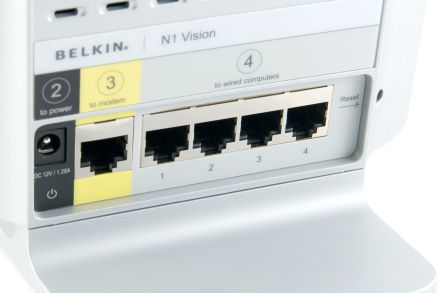 Belkin N1 Vision – conectori